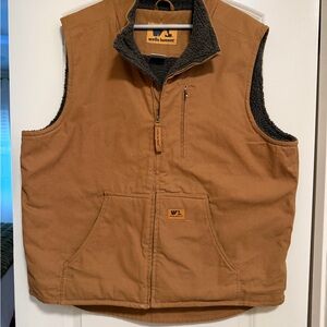 Wells Lamont Men's Brown Sherpa-Lined Work Vest
